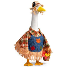 Load image into Gallery viewer, Harvest Scarecrow Porch Goose Outfit – Fall Costume Set for 23-Inch Porch Geese
