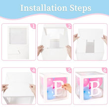 Load image into Gallery viewer, Baby Shower Balloon Boxes – "BABY" Blocks with Balloons &amp; Letters
