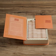 Load image into Gallery viewer, Vintage Bookshelf Block Tower Game – 54-Piece Wooden Stacking Game
