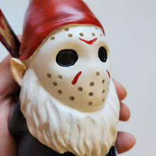 Load image into Gallery viewer, Red Spooky Halloween Gnome Figurine – 5-Inch Cement Outdoor Lawn Accent
