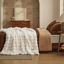 Load image into Gallery viewer, Bedsure Cloud Blanket – Fluffy Bubble Faux Fur Throw

