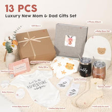 Load image into Gallery viewer, New Mom Gift Basket – 13-Piece Baby Shower &amp; Gender Reveal Gift
