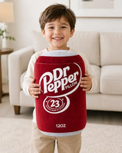 Load image into Gallery viewer, Realistic Dr Pepper Soda Can Plush Pillow – Soft Novelty Food Throw Cushion
