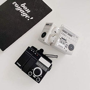 Cute Silicone Case for AirPods 1 & 2 with Keychain