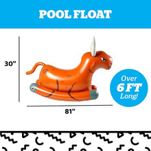 Load image into Gallery viewer, Giant Bull Ride-On Pool Float – Inflatable Rodeo Rocker
