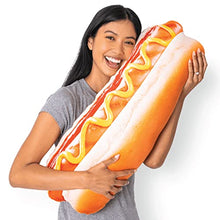 Load image into Gallery viewer, 3D Supreme Hot Dog Throw Pillow – Ultra-Soft Round Plush Cushion

