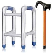 Load image into Gallery viewer, Inflatable Walker &amp; Cane – Funny Old-Person Costume Props
