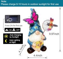 Load image into Gallery viewer, Foreby Solar Lighted Flower &amp; Butterfly Garden Gnome
