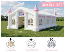 Load image into Gallery viewer, Inflatable Wedding Tent – 30x20ft Event Canopy Seats 50
