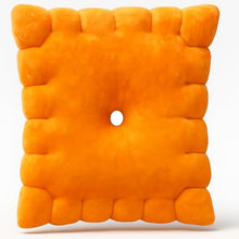 Load image into Gallery viewer, Cheesy Snack Cracker Square Plush Toy – 10x10 Inch Soft Sensory Food Plushie
