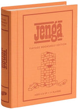 Load image into Gallery viewer, Vintage Bookshelf Block Tower Game – 54-Piece Wooden Stacking Game
