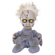 Load image into Gallery viewer, Creepy Crying Baby Doll with Sound Activation - Animatronic Halloween Prop
