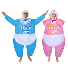 Load image into Gallery viewer, Baby Inflatable Costumes – Boy &amp; Girl Blow-Up Gender Reveal Suits
