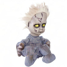 Load image into Gallery viewer, Creepy Crying Baby Doll with Sound Activation - Animatronic Halloween Prop
