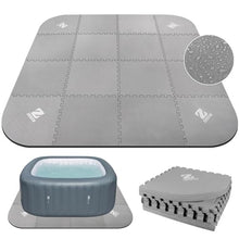 Load image into Gallery viewer, Inflatable Hot Tub Mat – 85" Interlocking Foam Floor Protector
