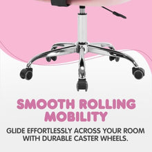 Load image into Gallery viewer, Hello Kitty Vanity Chair – Pink Swivel Makeup Chair with Wheels
