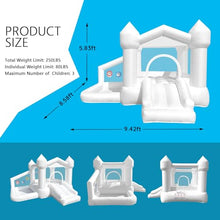 Load image into Gallery viewer, Kids Bounce House – Inflatable Bouncy Castle with Slide &amp; Hoop
