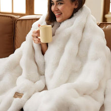 Load image into Gallery viewer, Bedsure Cloud Blanket – Fluffy Bubble Faux Fur Throw
