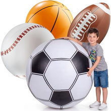 Load image into Gallery viewer, Giant Sports Beach Balls 4-Pack – 24" Inflatable Pool Balls
