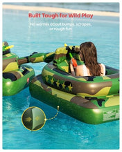 Load image into Gallery viewer, Inflatable Tank Pool Float – Ride-On Float with Water Cannon
