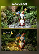 Load image into Gallery viewer, Brightown Solar Red &amp; White Christmas Gnome Light – Waterproof Indoor &amp; Outdoor Decor
