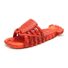 Load image into Gallery viewer, Lobster &amp; Fish Slippers – Novelty Bass Sandals
