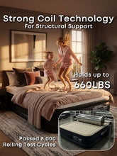 Load image into Gallery viewer, Queen Air Mattress – Built-In Pump, 16" Double-High Airbed

