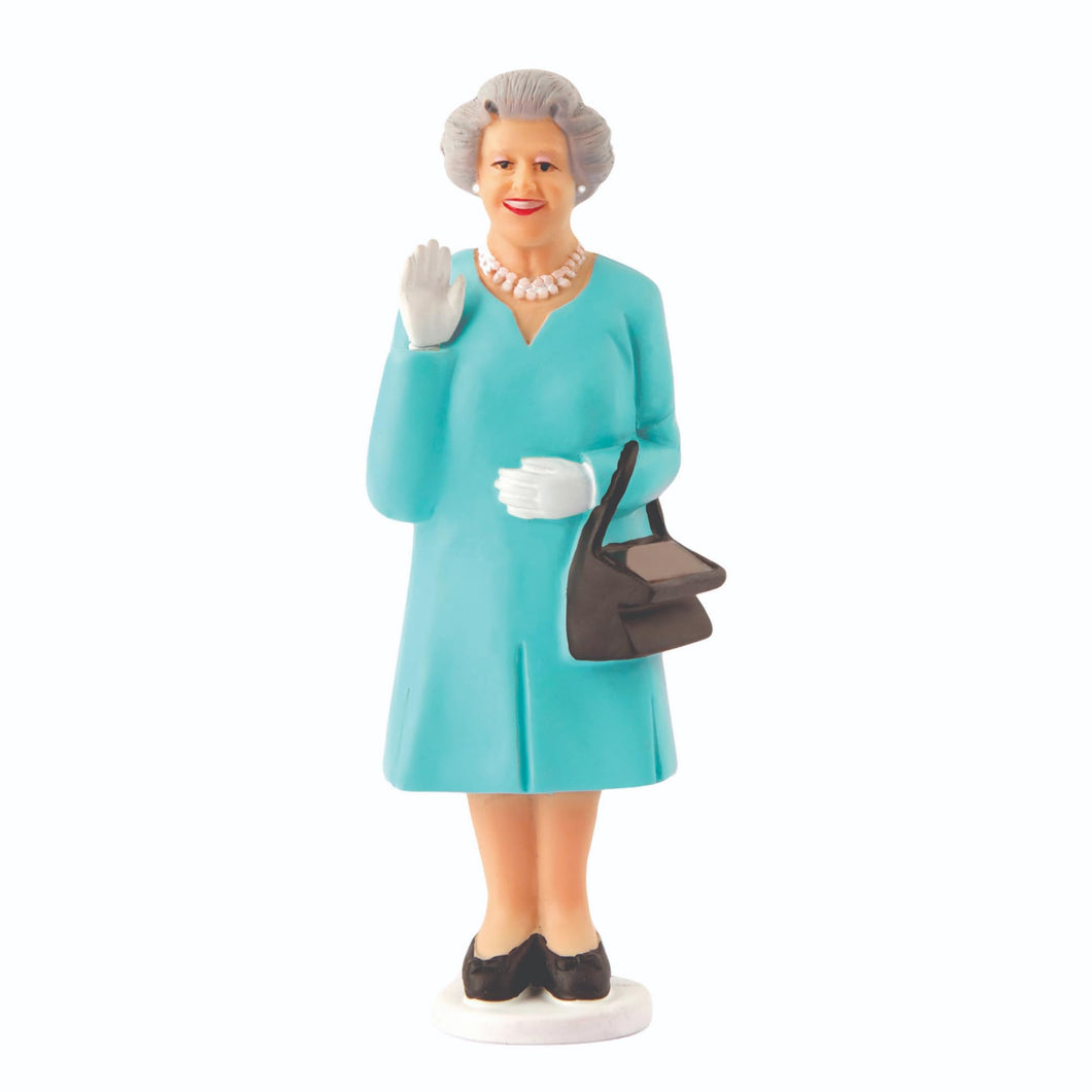 Solar Powered Waving Queen Figurine