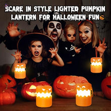 Load image into Gallery viewer, Halloween Pumpkin Lantern – Rechargeable Jack-o'-Lantern Light 2-Pack
