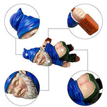 Load image into Gallery viewer, MINICAR Drunk Sprawled Garden Gnome Statue – Funny Naughty Lawn &amp; Desk Figurine
