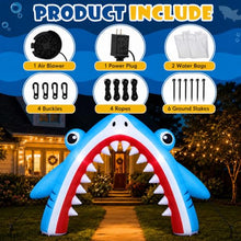 Load image into Gallery viewer, Shark Inflatable Arch – Ocean Party Entrance with LED Lights
