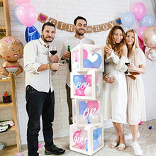 Load image into Gallery viewer, Baby Shower Balloon Boxes – "BABY" Blocks with Balloons &amp; Letters
