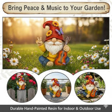 Load image into Gallery viewer, Rock &amp; Roll Guitar Gnome Statue – Funny Musician Lawn &amp; Desk Figurine
