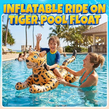 Load image into Gallery viewer, Leopard Ride-On Pool Float – Kids Inflatable Animal Float

