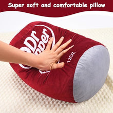 Load image into Gallery viewer, Realistic Dr Pepper Soda Can Plush Pillow – Soft Novelty Food Throw Cushion
