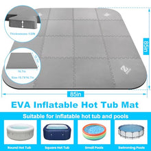 Load image into Gallery viewer, Inflatable Hot Tub Mat – 85" Interlocking Foam Floor Protector
