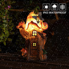 Load image into Gallery viewer, Solar Mushroom House &amp; Gnome Figurine – Hand-Sculpted Waterproof Garden Light
