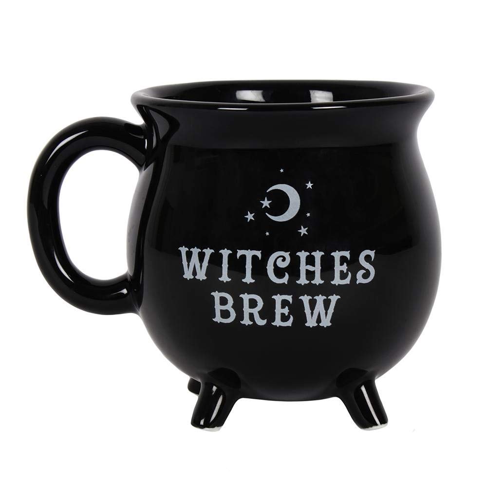 'Witches Brew' Black Ceramic Cauldron Mug