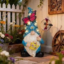 Load image into Gallery viewer, Foreby Solar Lighted Flower &amp; Butterfly Garden Gnome
