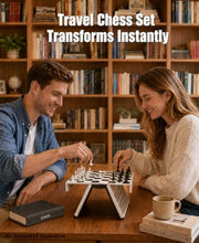 Load image into Gallery viewer, Book-Style Magnetic Chess Set – Folding Travel Chess Board
