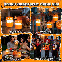Load image into Gallery viewer, Halloween Pumpkin Lantern – Rechargeable Jack-o'-Lantern Light 2-Pack
