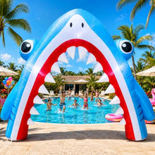 Load image into Gallery viewer, Shark Inflatable Arch – Ocean Party Entrance with LED Lights
