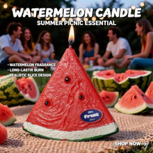 Load image into Gallery viewer, Watermelon Wedge Scented Soy Candle – Clean Burning Summer Decor Candle
