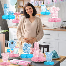 Load image into Gallery viewer, Gender Reveal Honeycomb Centerpieces – 12-Piece Table Decor Set
