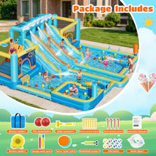 Load image into Gallery viewer, 10-in-1 Water Slide Bounce House – Wet &amp; Dry Backyard Play Park
