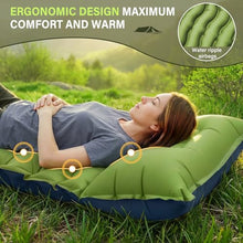 Load image into Gallery viewer, Self-Inflating Camping Pad – Extra-Thick Sleeping Mat with Pillow
