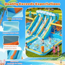 Load image into Gallery viewer, 10-in-1 Water Slide Bounce House – Wet &amp; Dry Backyard Play Park

