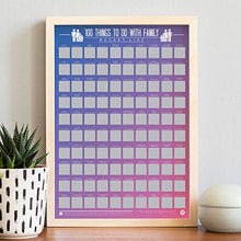 Load image into Gallery viewer, 100 Family Activities Scratch Off Poster - Gifteee Unique &amp; Unusual gifts, Cool gift ideas
