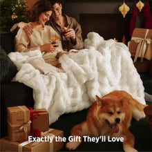 Load image into Gallery viewer, Bedsure Cloud Blanket – Fluffy Bubble Faux Fur Throw
