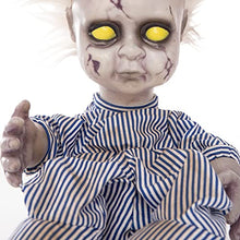 Load image into Gallery viewer, Creepy Crying Baby Doll with Sound Activation - Animatronic Halloween Prop
